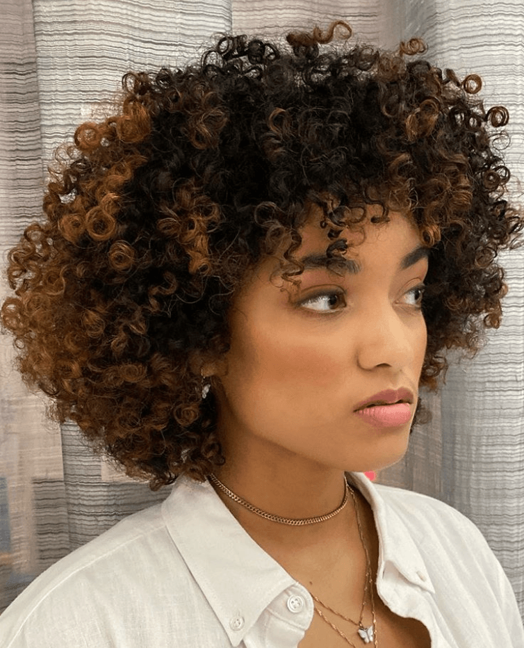 natural curly brown hair