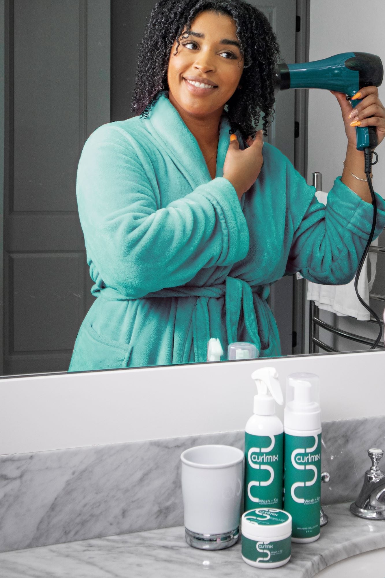 Anytime Bundle for Curly Hair CurlMix Masters Collection Model Diffuser