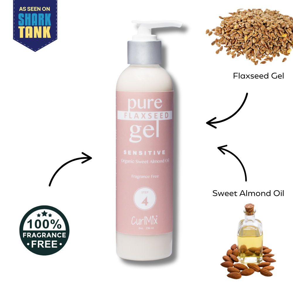 CurlMix Flaxseed Gel-Curly Hair-Fragrance Free-Sweet Almond Oil CurlMix Flaxseed Gel-Curly Hair-Fragrance Free-Sweet Almond Oil