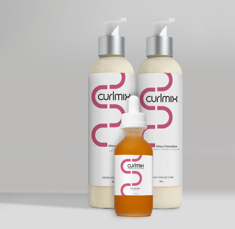Maui Paradise Bundle - Serum, Leave-in Conditioner, Deep Conditioner CurlMix Fresh