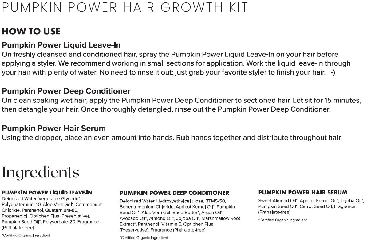Pumpkin Power Directions - CurlMix Fresh