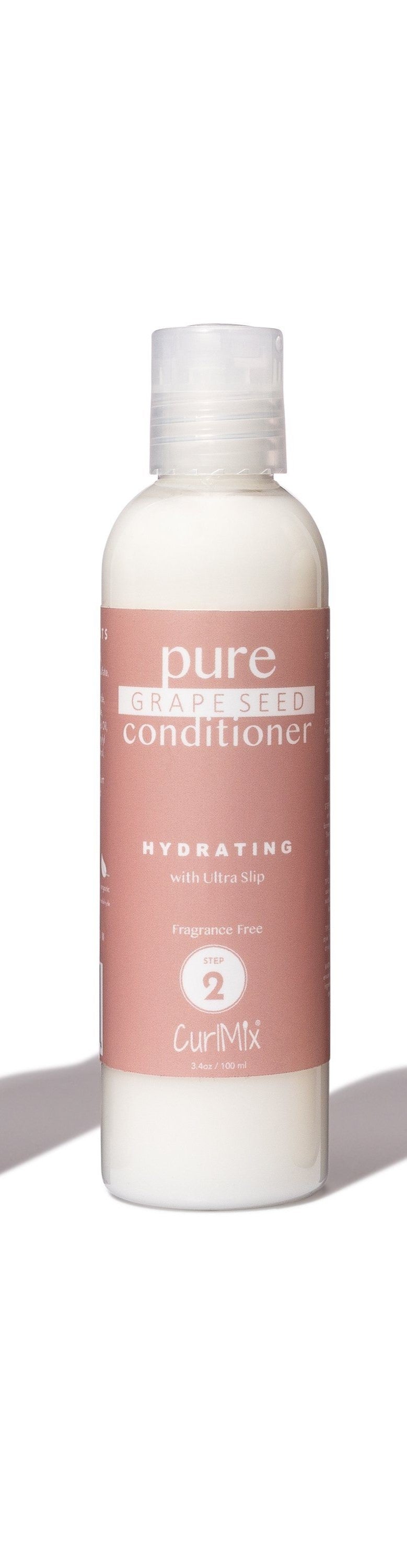 Curly Hair Pure Grape Seed Conditioner with Ultra Slip (Fragrance-Free) Travel Size