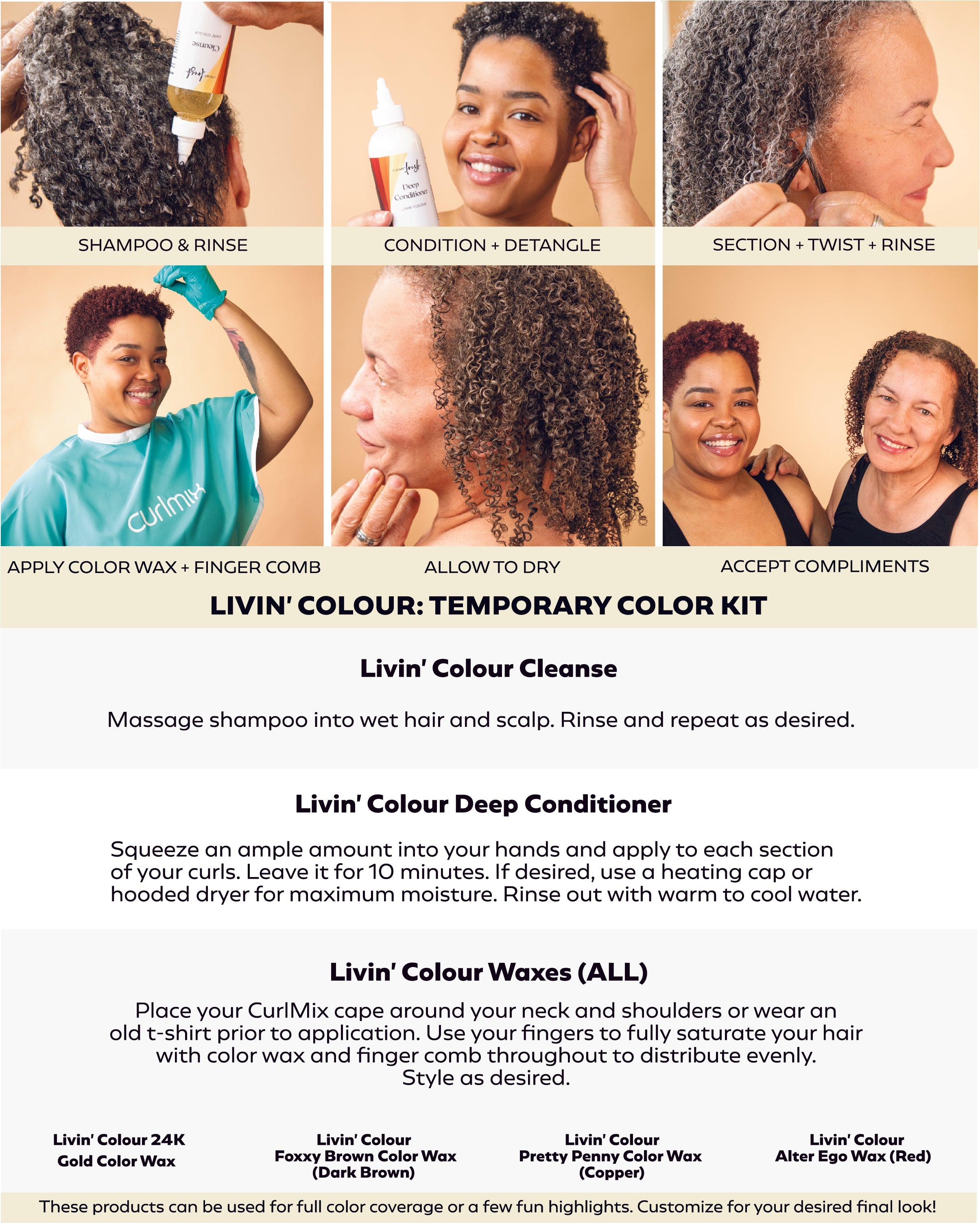 24 Karat Gold Color Wax - Livin' Colour – CurlMix