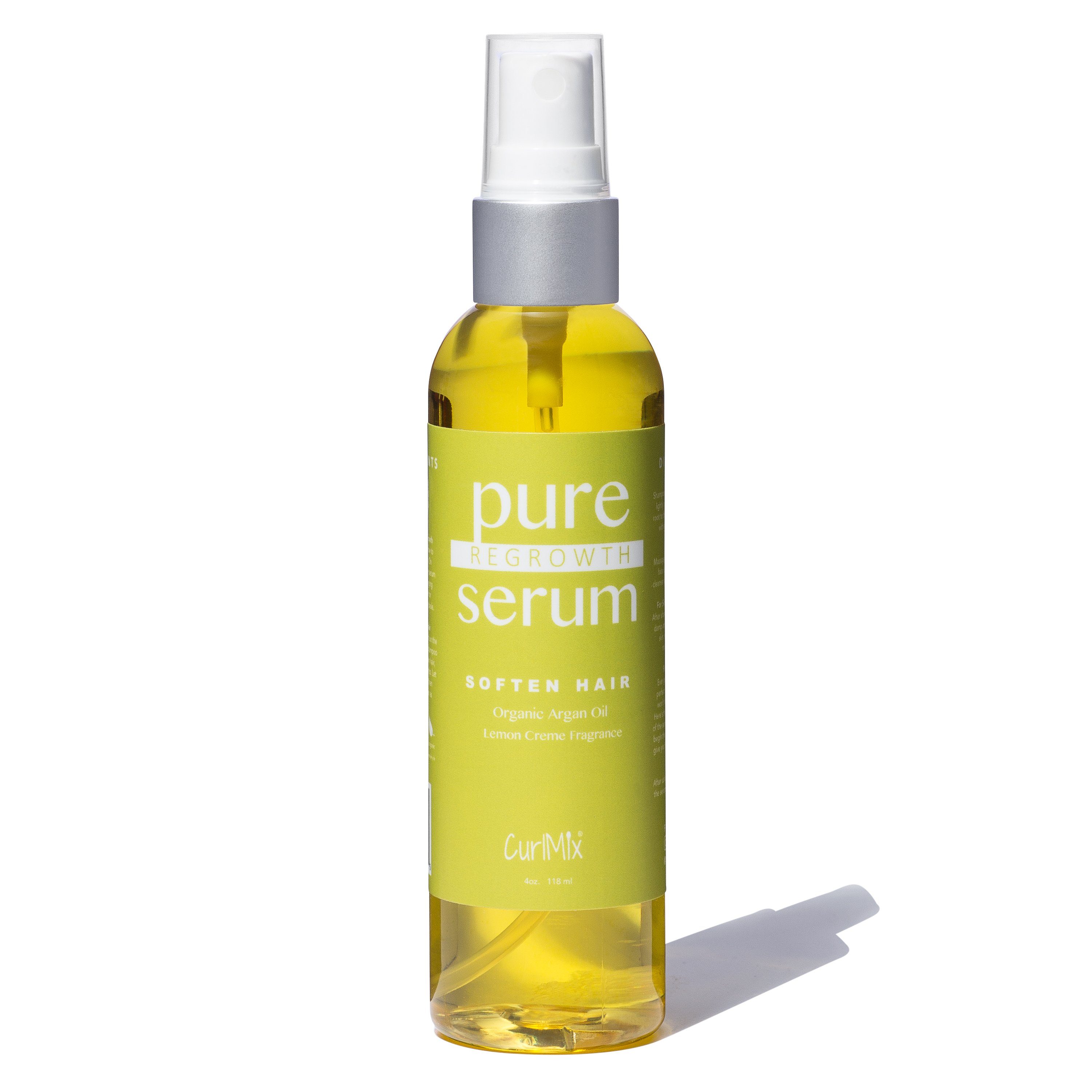 Pure Regrowth Serum with Organic Argan Oil for Softening & Lemon Creme Fragrance - CurlMix