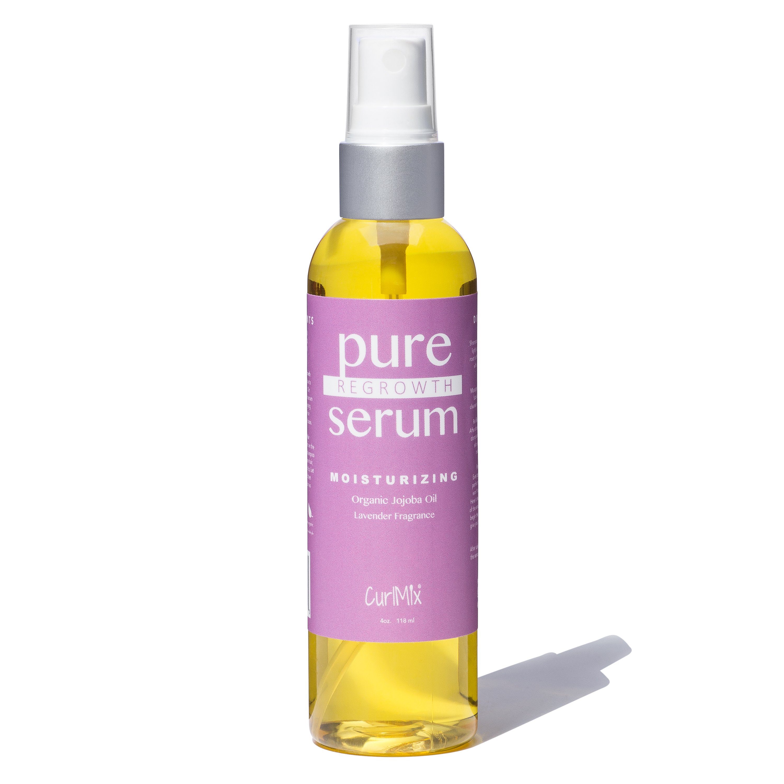 Pure Regrowth Serum with Organic Jojoba Oil for Moisturizing & Lavender Fragrance - CurlMix