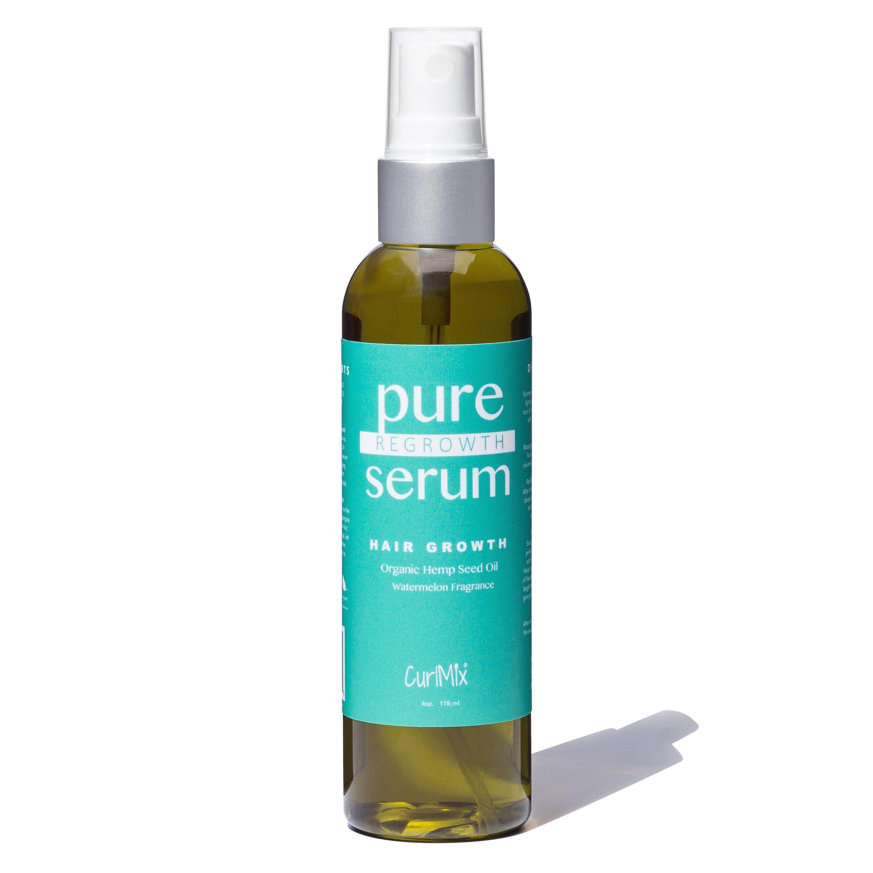 Pure Regrowth Serum with Organic Hemp Seed Oil for Hair Growth & Watermelon Fragrance - CurlMix