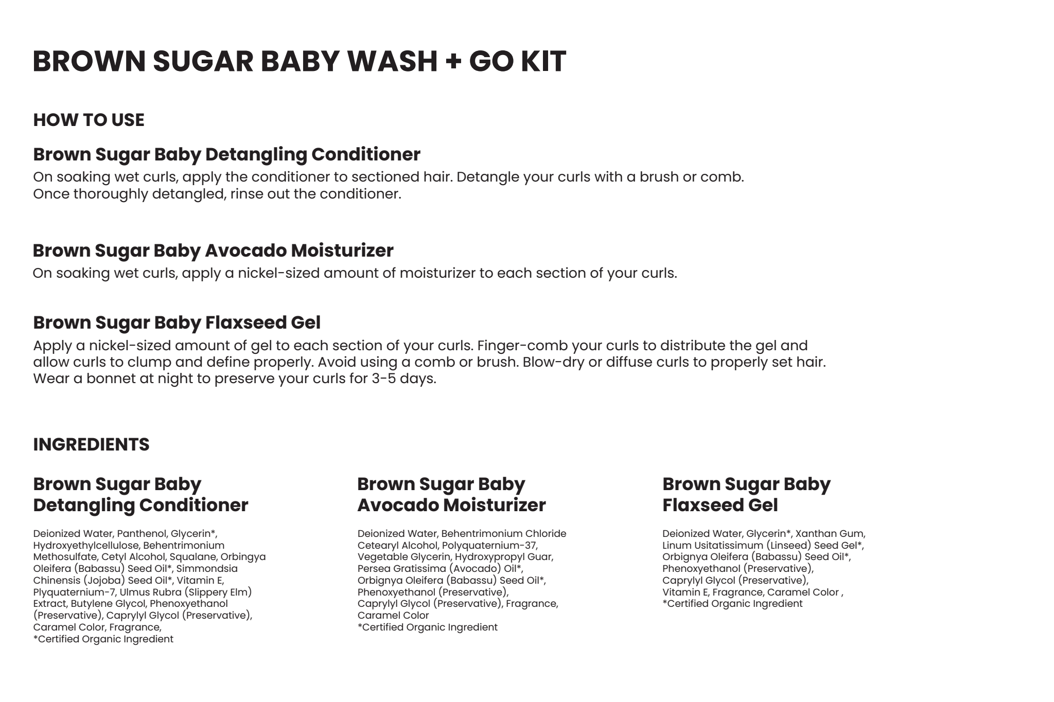 Brown Sugar Baby Directions - CurlMix Fresh