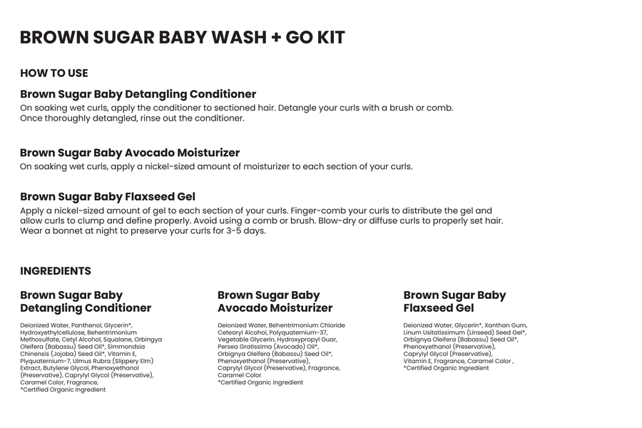 Brown Sugar Baby Directions - CurlMix Fresh